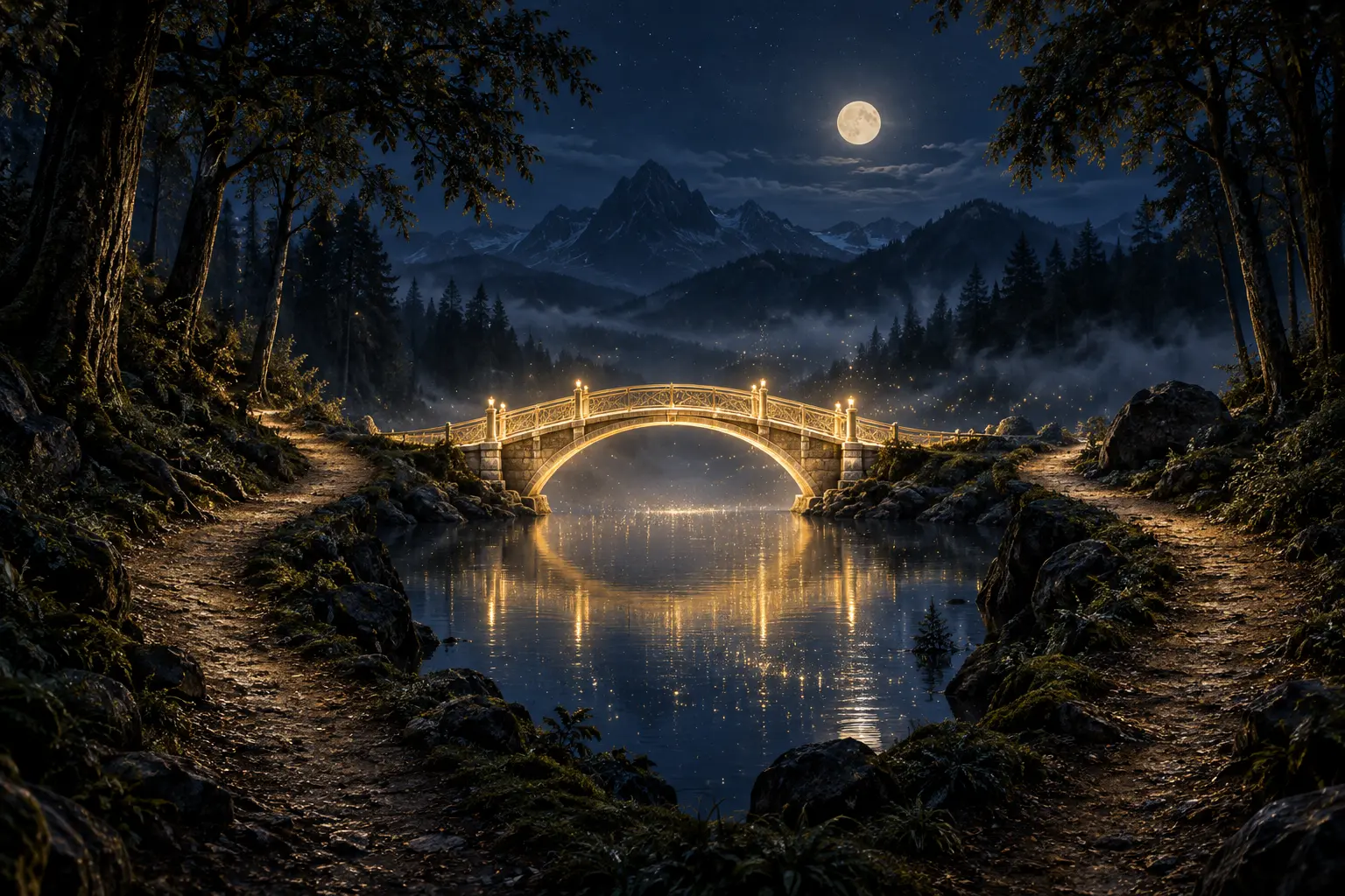 Goldene Brücke als Symbol für Verbindung
