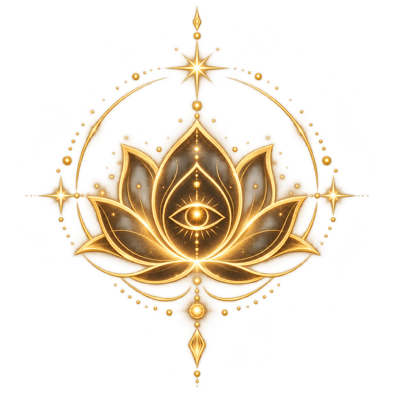 Goldenes Symbol für Selbsterkenntnis